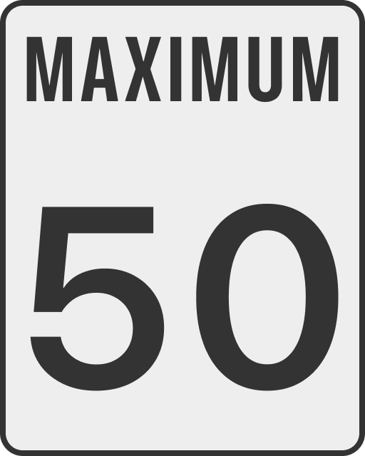 Speed limit signage