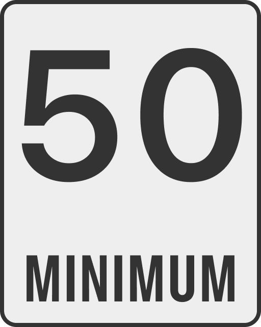 Québec-specific speed limit signage